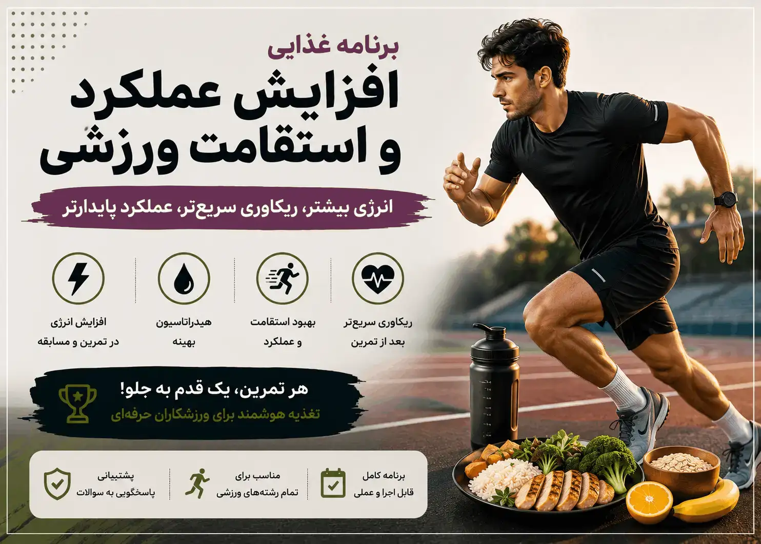 ChatGPT Image Jun 5, 2026, 03_20_12 AM (1) برنامه غذایی افزایش عملکرد ورزشی و استقامت ویتامین فیت