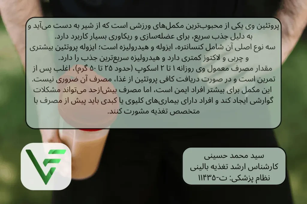 مکمل پروتئین وی ویتامین فیت